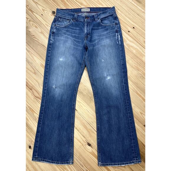 Vintage Y2K Distressed Buckle BKE 67 Luke Bootcut Jeans Mens 33x30 Made In USA - Picture 1 of 7